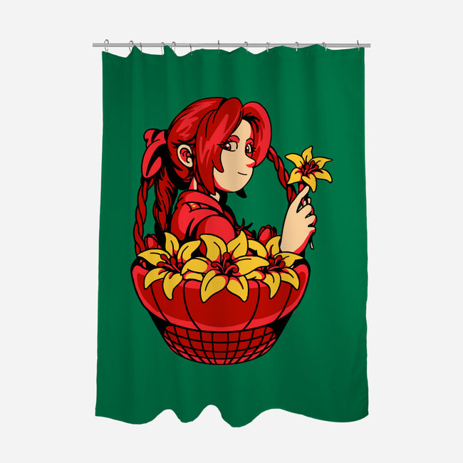 The Flower Girl-none polyester shower curtain-estudiofitas