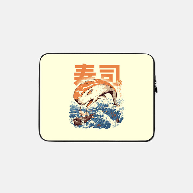 Moby Sushi-none zippered laptop sleeve-ilustrata