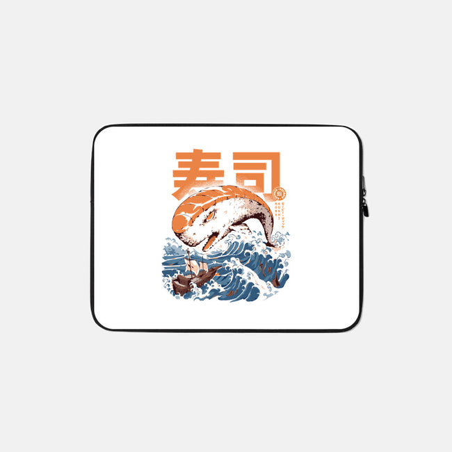 Moby Sushi-none zippered laptop sleeve-ilustrata