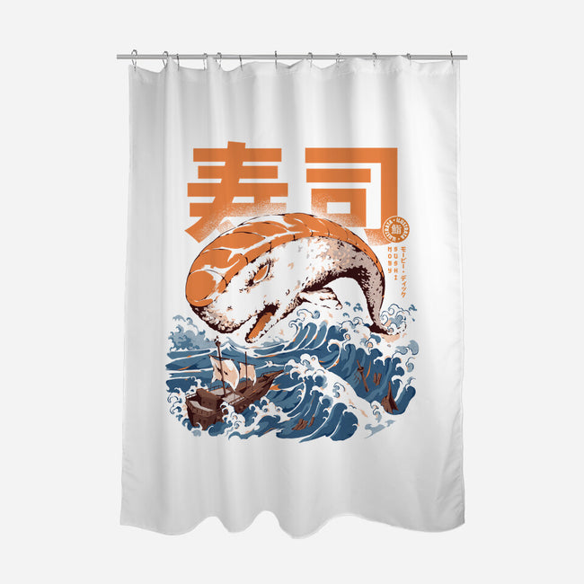 Moby Sushi-none polyester shower curtain-ilustrata