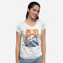 Moby Sushi-womens v-neck tee-ilustrata