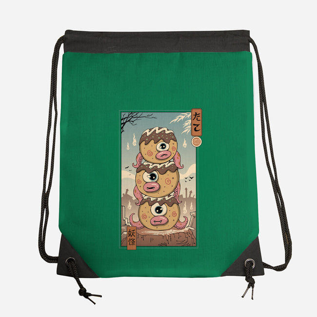Yokai Takoyaki In Edo-none drawstring bag-vp021