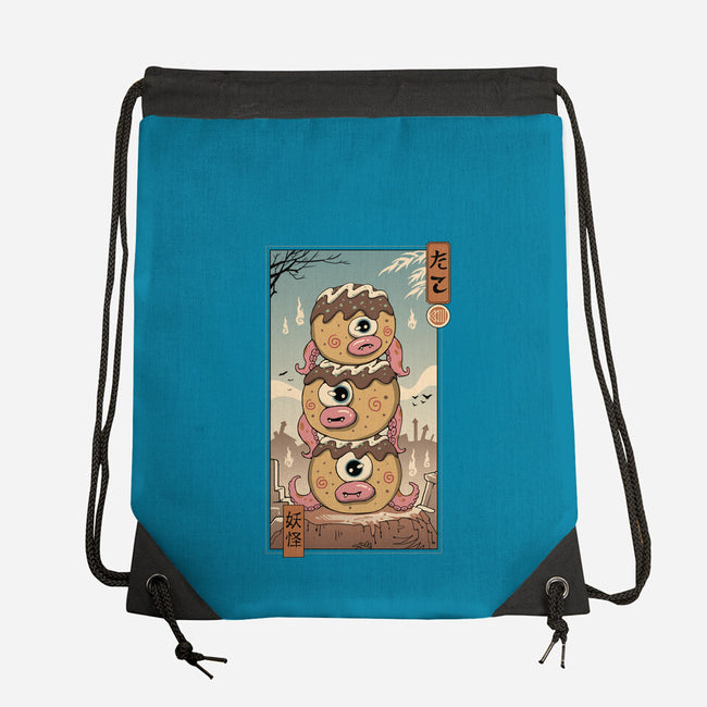 Yokai Takoyaki In Edo-none drawstring bag-vp021