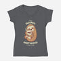 Sloth Coffee-womens v-neck tee-Alundrart
