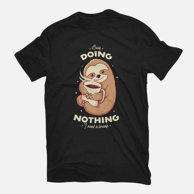 Sloth Coffee-womens basic tee-Alundrart