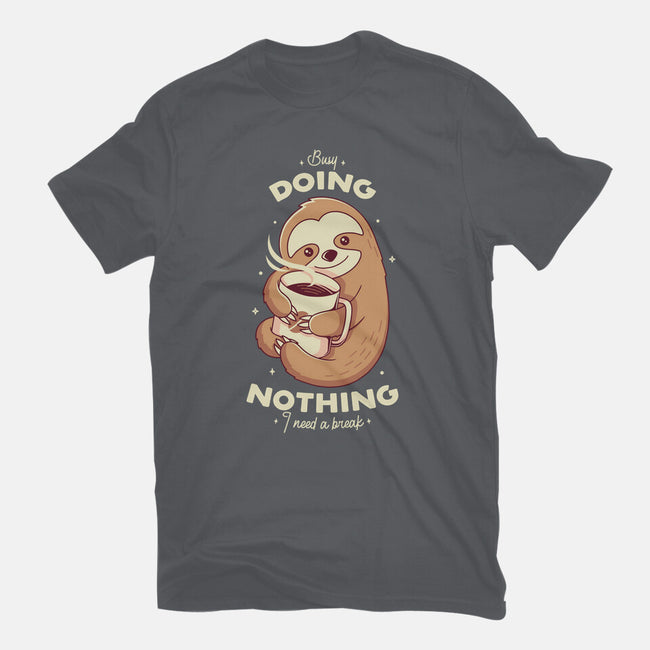 Sloth Coffee-womens basic tee-Alundrart