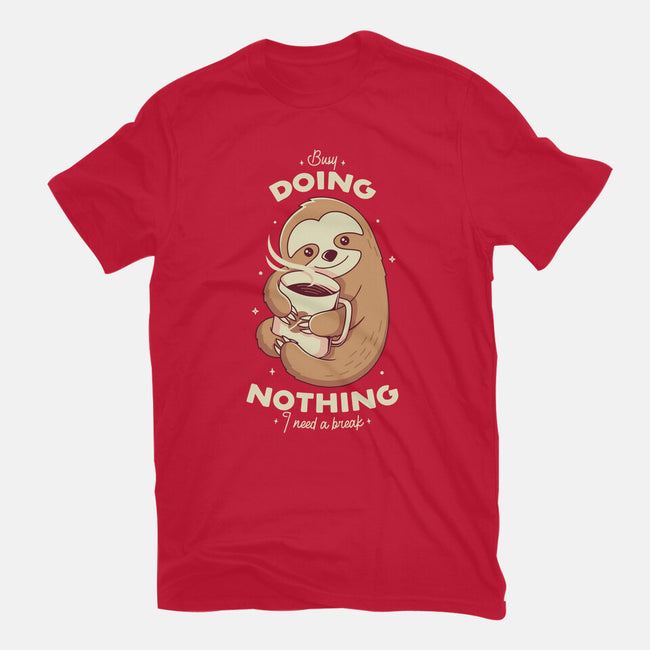Sloth Coffee-youth basic tee-Alundrart