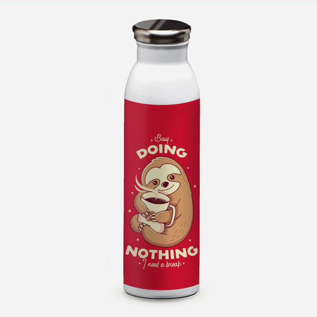 Sloth Coffee-none water bottle drinkware-Alundrart
