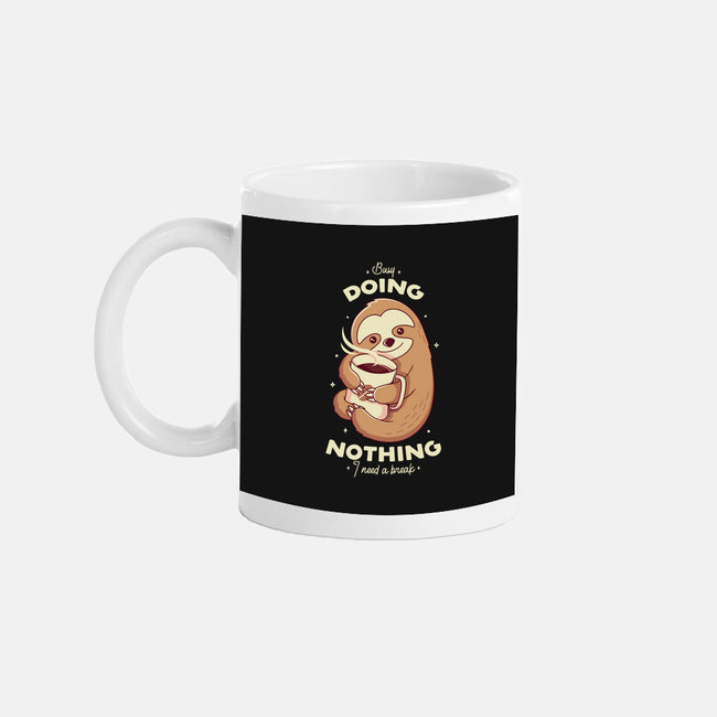 Sloth Coffee-none glossy mug-Alundrart