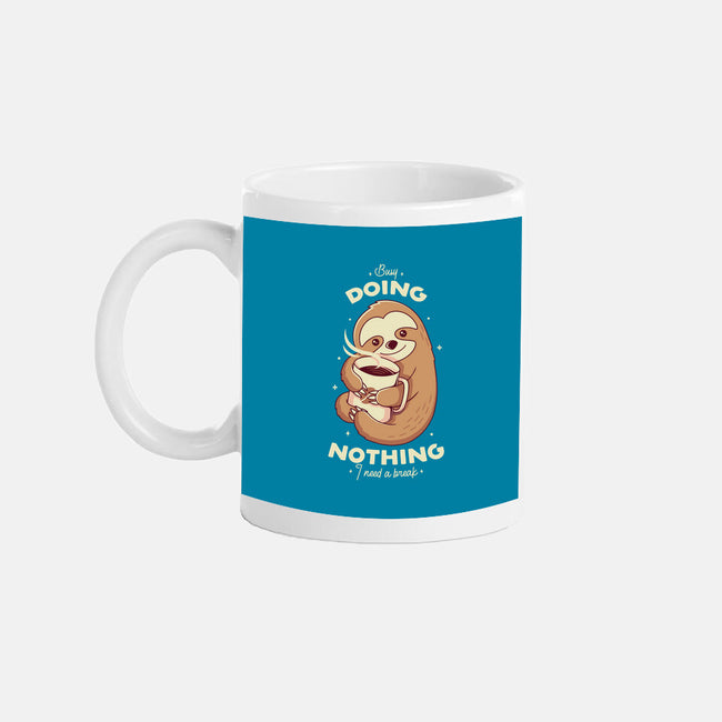 Sloth Coffee-none glossy mug-Alundrart