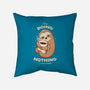 Sloth Coffee-none removable cover throw pillow-Alundrart