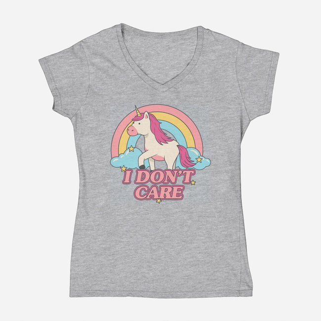 Do Not Care-womens v-neck tee-Thiago Correa