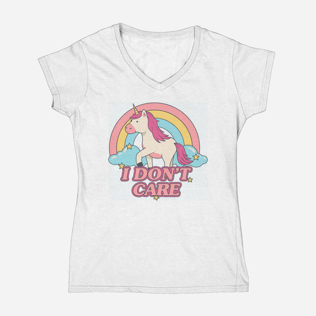 Do Not Care-womens v-neck tee-Thiago Correa