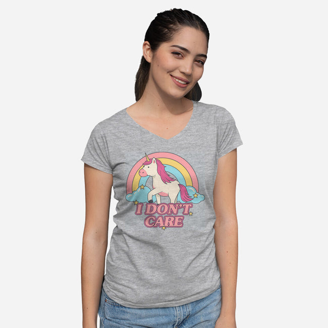 Do Not Care-womens v-neck tee-Thiago Correa