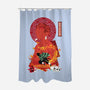 Tanjiro Negative Space-none polyester shower curtain-SwensonaDesigns