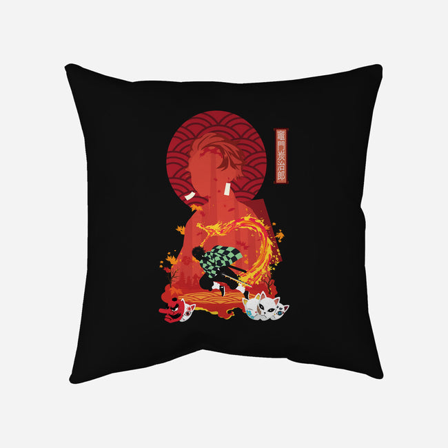 Tanjiro Negative Space-none removable cover throw pillow-SwensonaDesigns