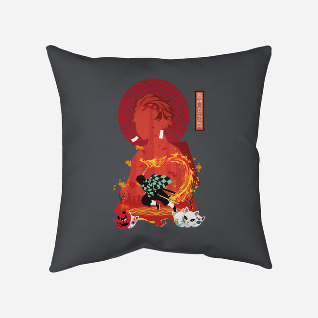 Tanjiro Negative Space-none removable cover throw pillow-SwensonaDesigns
