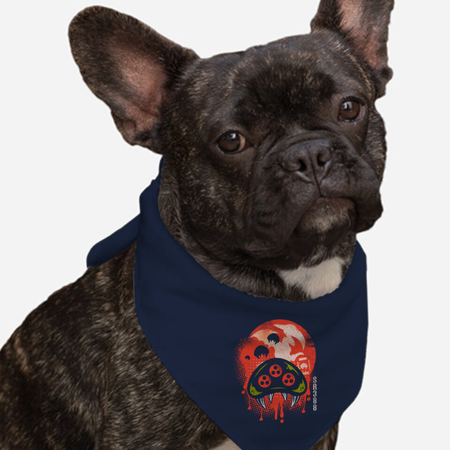 Space Larvas-dog bandana pet collar-Logozaste