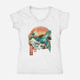 Kame Landscape-womens v-neck tee-dandingeroz