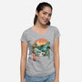Kame Landscape-womens v-neck tee-dandingeroz