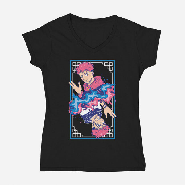 The King Of Curses-womens v-neck tee-Domii