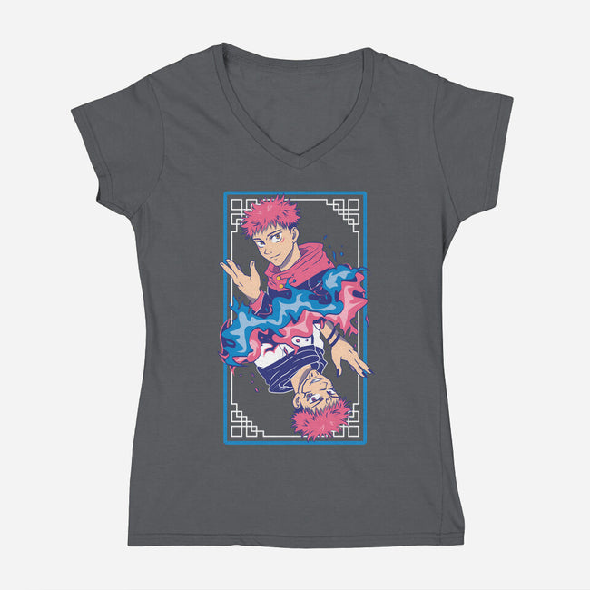 The King Of Curses-womens v-neck tee-Domii