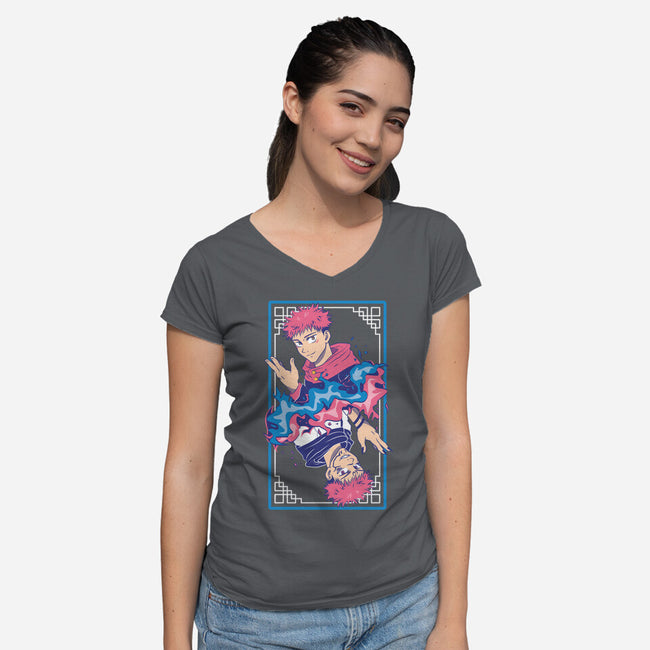 The King Of Curses-womens v-neck tee-Domii