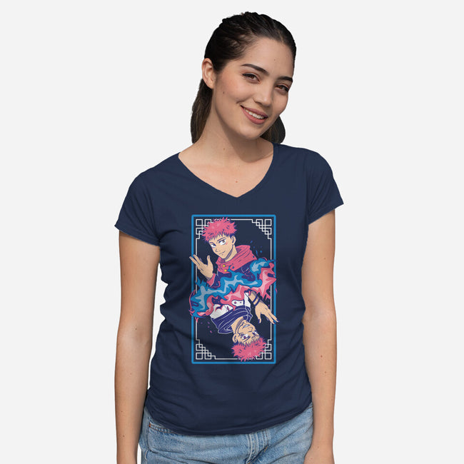 The King Of Curses-womens v-neck tee-Domii