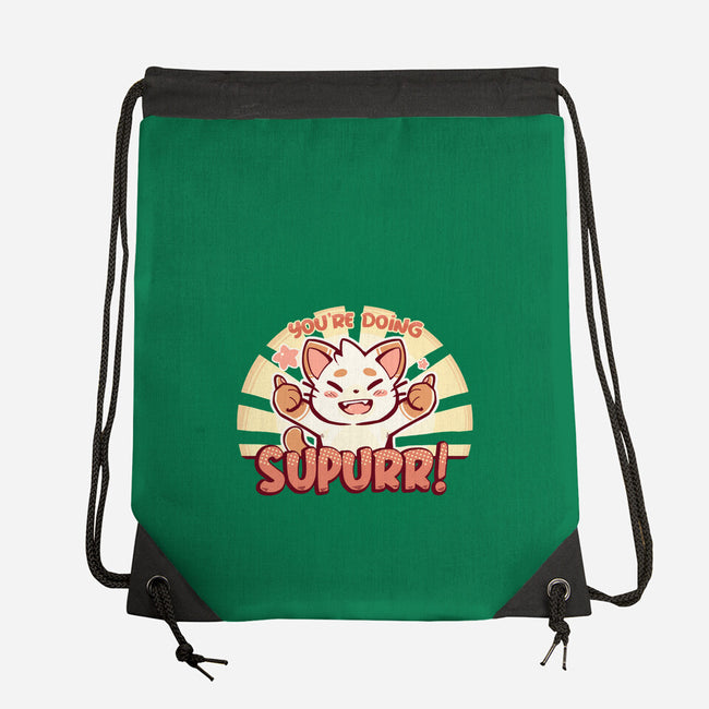 You're Doing SuPURR-none drawstring bag-TechraNova