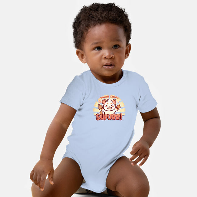 You're Doing SuPURR-baby basic onesie-TechraNova