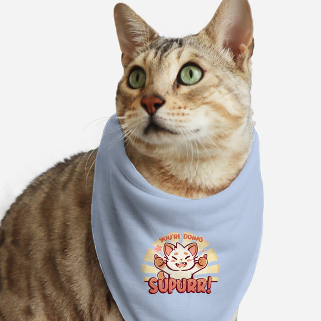 You're Doing SuPURR-cat bandana pet collar-TechraNova