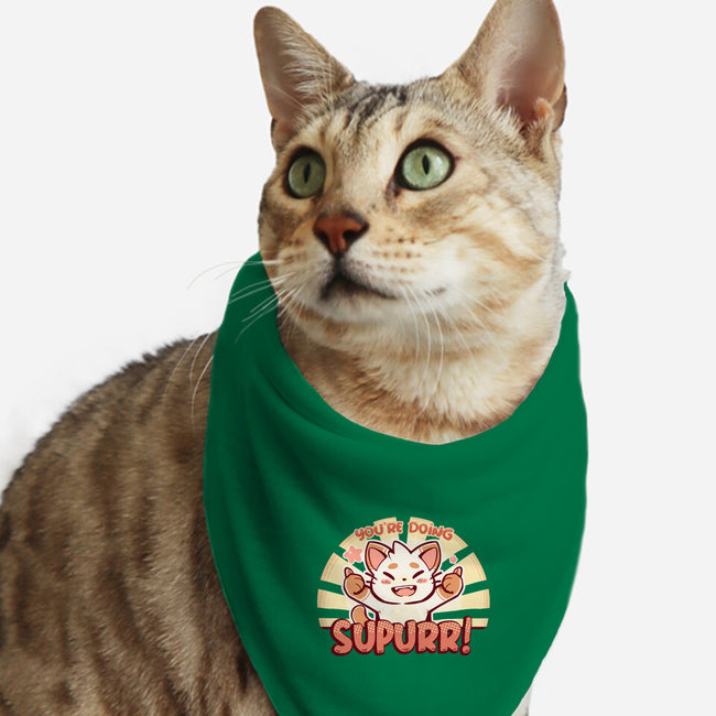 You're Doing SuPURR-cat bandana pet collar-TechraNova