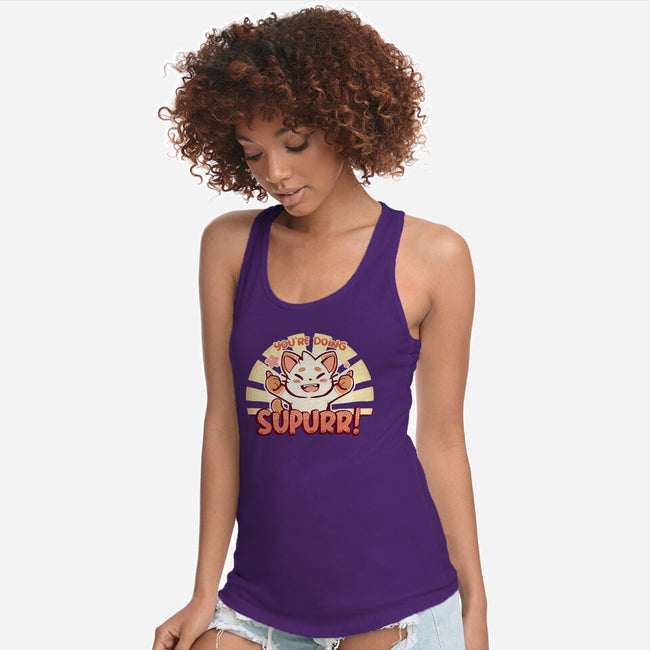 You're Doing SuPURR-womens racerback tank-TechraNova