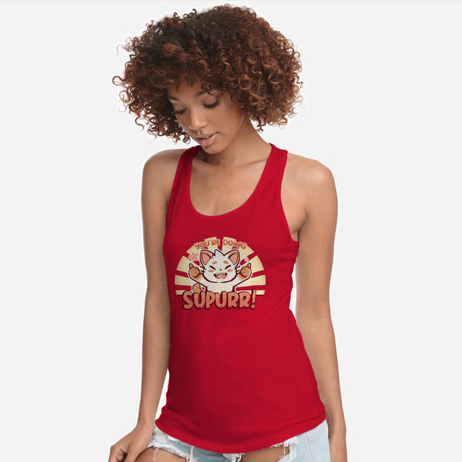 You're Doing SuPURR-womens racerback tank-TechraNova
