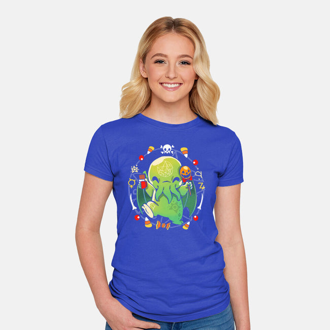 Call Of Halloween-womens fitted tee-Vallina84