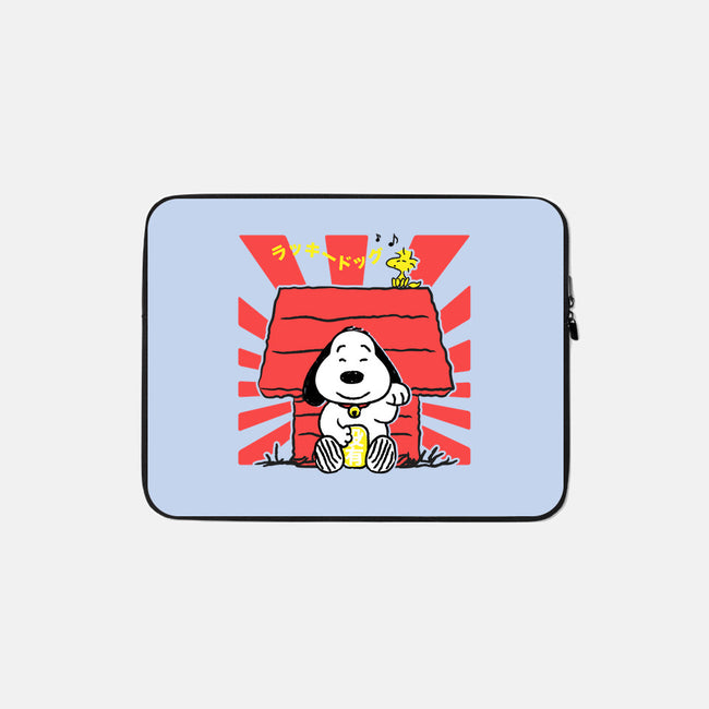 Lucky Dog-none zippered laptop sleeve-CoD Designs