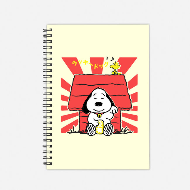 Lucky Dog-none dot grid notebook-CoD Designs