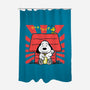 Lucky Dog-none polyester shower curtain-CoD Designs