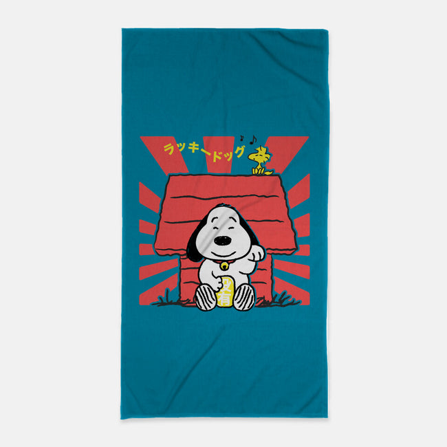 Lucky Dog-none beach towel-CoD Designs