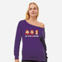 Follow The Professor-womens off shoulder sweatshirt-NMdesign
