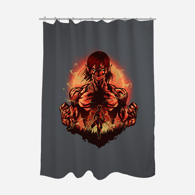 Attack Of Eren-none polyester shower curtain-hypertwenty