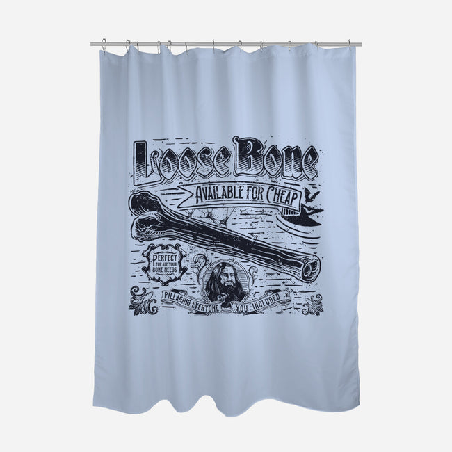Loose Bone-none polyester shower curtain-teesgeex