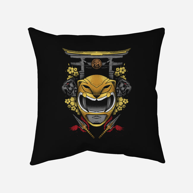 Yellow Power-none removable cover throw pillow-RamenBoy