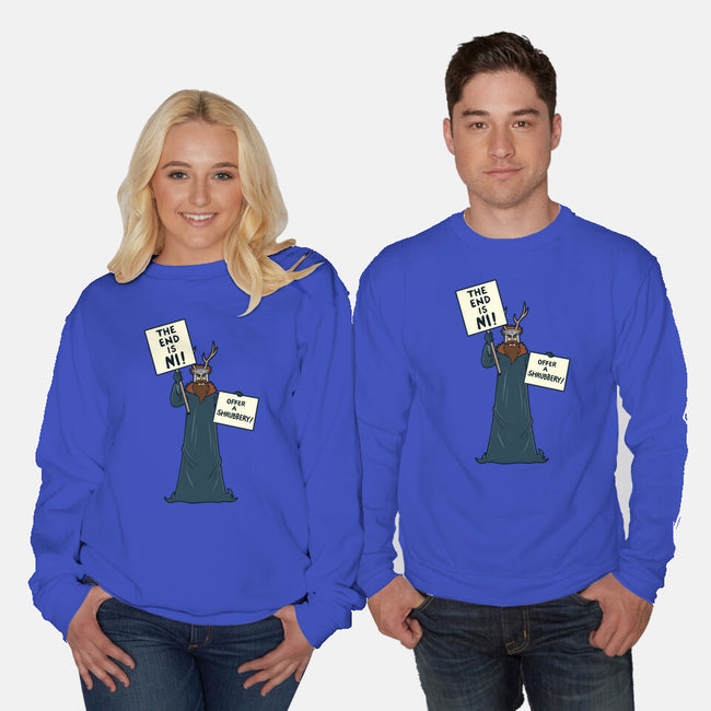 The End Is Ni!-unisex crew neck sweatshirt-Boggs Nicolas
