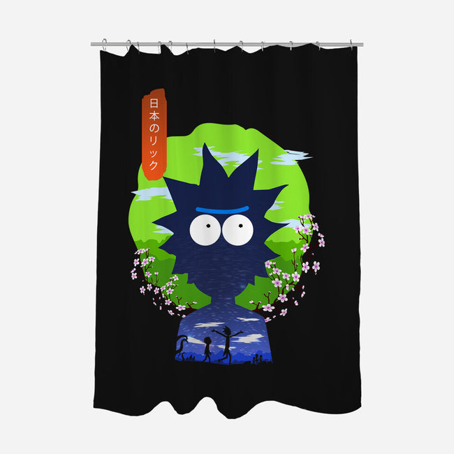 Rick In Japan-none polyester shower curtain-Jackson Lester