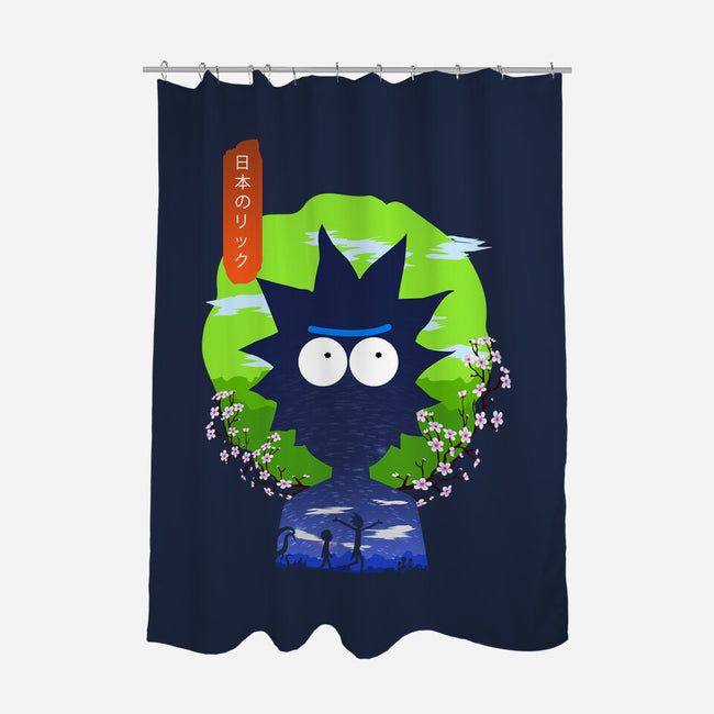 Rick In Japan-none polyester shower curtain-Jackson Lester