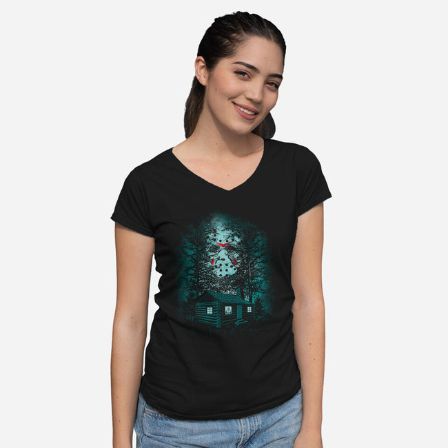 Mass Murderer-womens v-neck tee-dalethesk8er