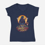 Retro Mars Guardian-womens v-neck tee-Olipop