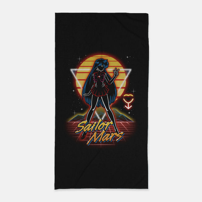 Retro Mars Guardian-none beach towel-Olipop