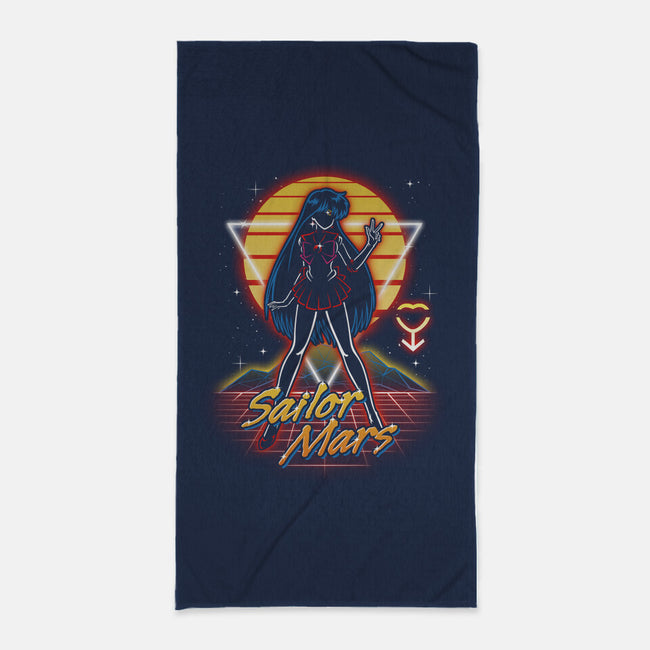 Retro Mars Guardian-none beach towel-Olipop